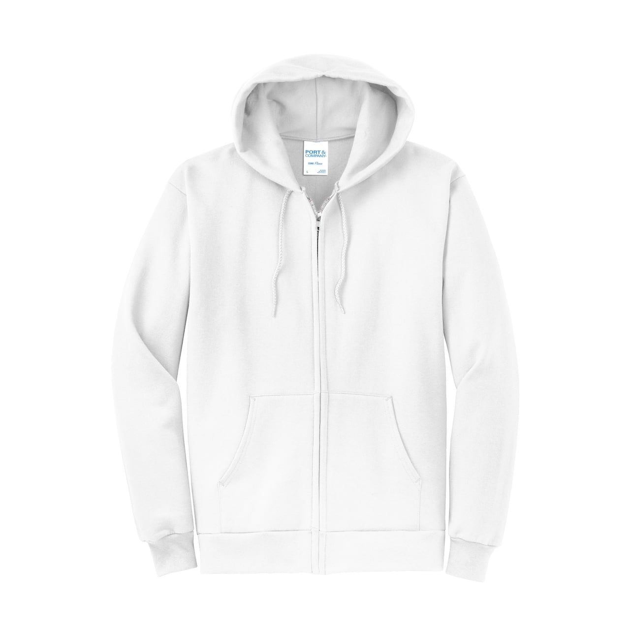 Port & Company® Neutrals Core Fleece Full-Zip Hooded Sweatshirt